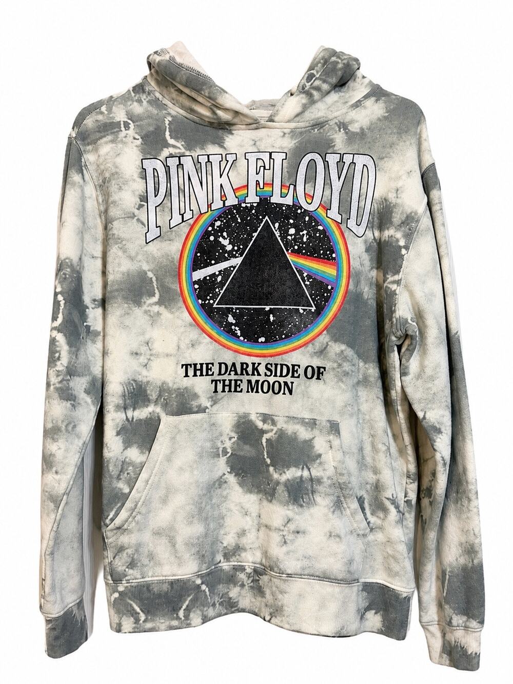 Pink Floyd Dark Side of the Moon Tie Dye Hoodie Med concert Sweatshirt